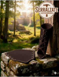 Bracciali da arciere Silvano in pelle scamosciata marrone... 2