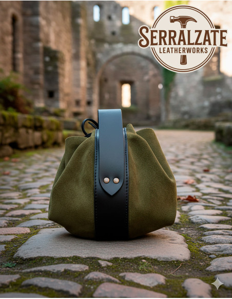 Borsa limosnera medieval in cuoio...