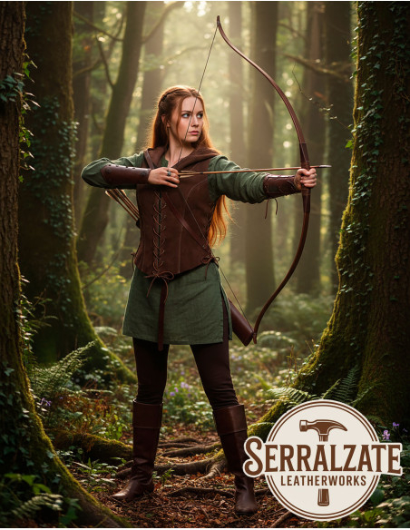 Gilet da archer medievale da donna in...