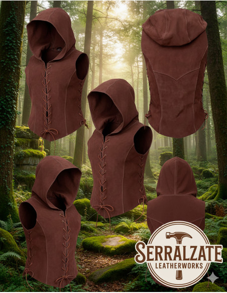 Gilet da archer medievale da donna in...