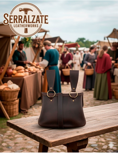 Borsa medievale Sancho in marrone...
