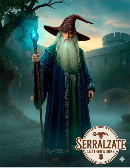 Cappello in pelle del Mago del Regno,...