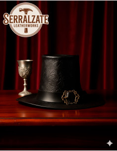 Cappello del mago oscuro in pelle Deluxe, colore nero 2