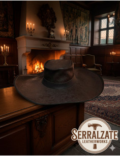 Cappello medievale in pelle Deluxe modello Alatriste,...