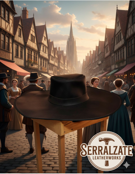 Cappello medievale in pelle modello...