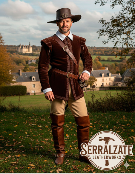 Cappello medievale in pelle modello...