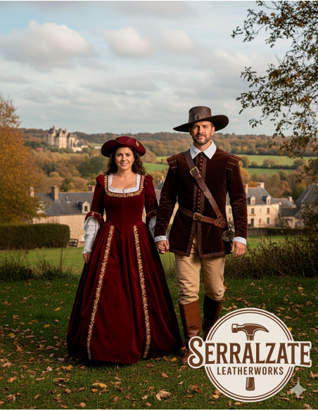 Cappello medievale in pelle modello...