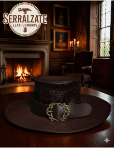 Cappello medievale in cuoio Deluxe modello Hidalgo,... 2