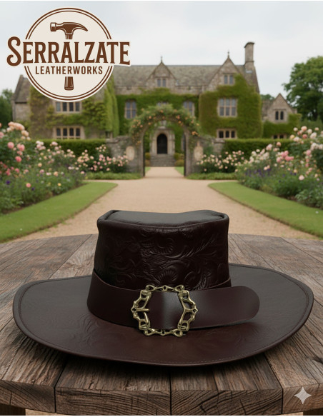 Cappello medievale in cuoio Deluxe...