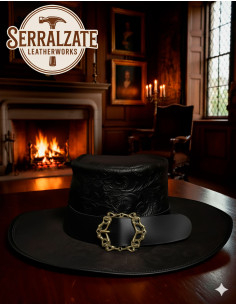 Cappello medievale in cuoio Deluxe modello Hidalgo,... 2