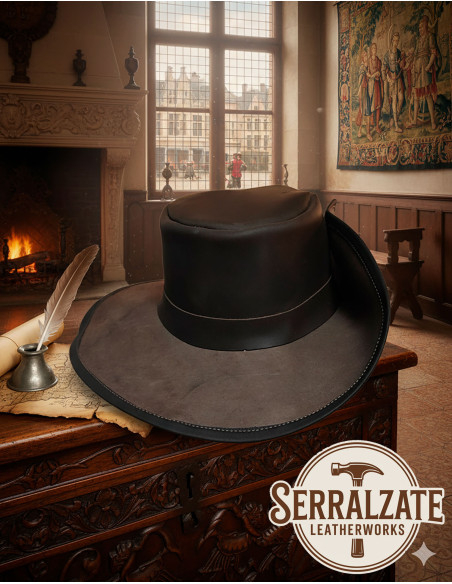 Cappello medievale in cuoio modello...