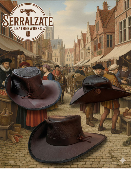 Cappello medievale in cuoio Deluxe...