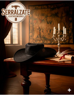 Cappello medievale in pelle Deluxe modello Fiandre,... 2