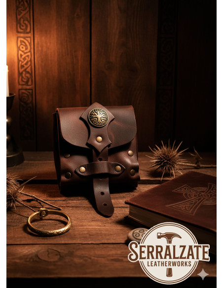 Borsa limosnera del Druido in marrone...