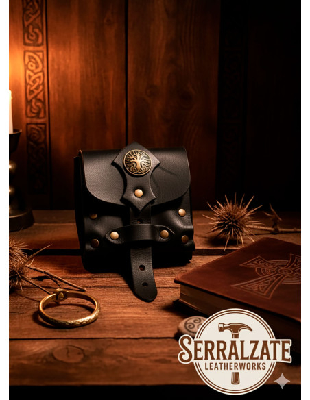 Borsa limosnera del Druido in nero