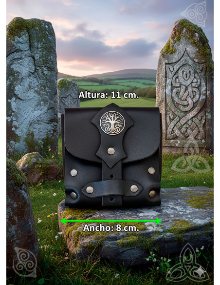 Borsa limosnera del Druido in nero