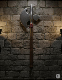 Ascia medievale decorativa, media (50x17 cm) 2