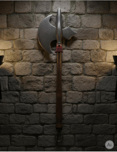 Ascia medievale decorativa, media...