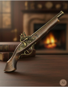 Antica pistola lunga a pietra focaia 2