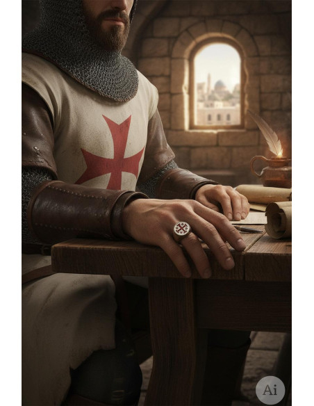 Anello croce templare