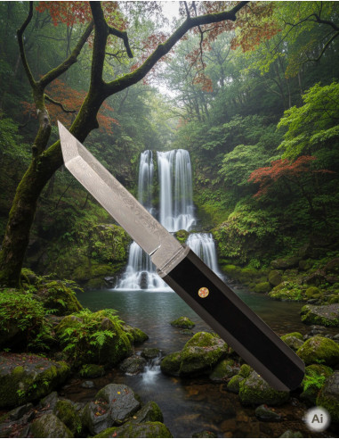 Coltello avventura Albainox lama damasco lucido (21,50 cm.)