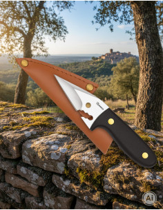 Coltello avventura Albainox lama a forma di Squalo (14 cm).