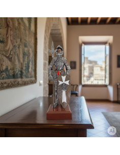 Armatura medievale in miniatura con lancia e scudo, 50 cm. 2