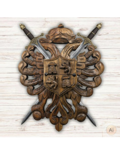 Panoplia per spade (46x36 cm) 2