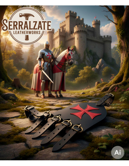 Tahalí croce templare per spada a...