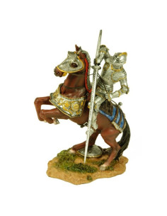 Figura cavaliere medievale dipinta