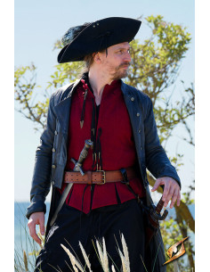Cintura pirata in pelle modello Hunter, colore marrone 2