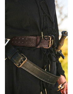 Cintura pirata in pelle scamosciata modello Hunter,... 2