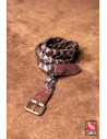 Cintura medieval intrecciata in pelle modello Squire, colore marrone