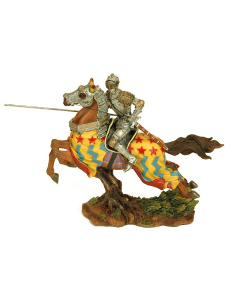 Figura cavaliere medievale a cavallo