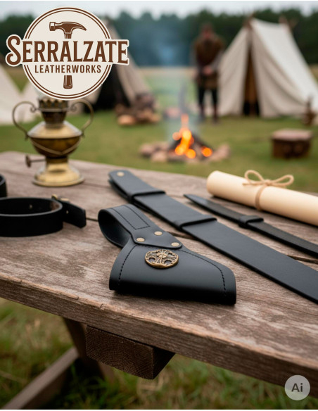 Tahalí medievale in pelle per...