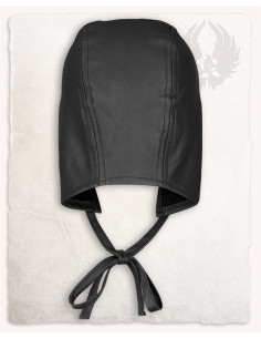 Cappuccio in pelle di agnello modello Martinus, colore nero 2