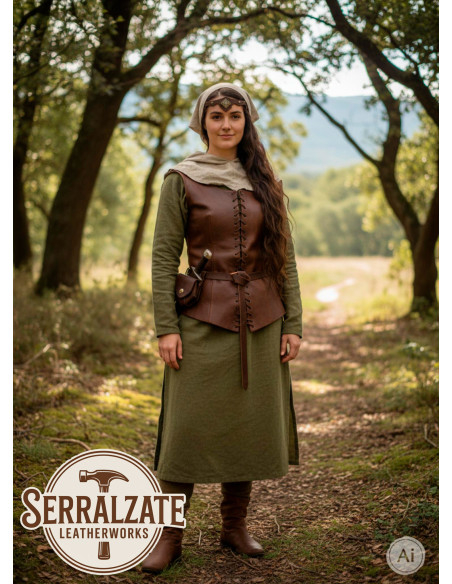 Tiara medievale rombo con foglie,...