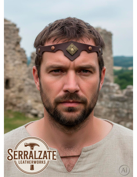 Tiara medievale rombo con foglie,...