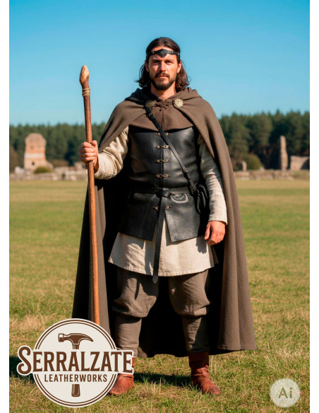 Tiara medievale rombo con foglie, nera