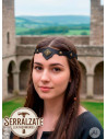 Tiara medievale rombo con foglie, nera