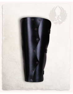 Bracciali medievali in pelle modello Rasmus, colore nero 2