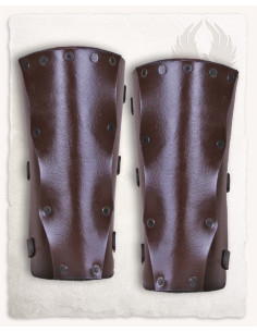 Bracciali medievali in pelle modello Rasmus, colore marrone