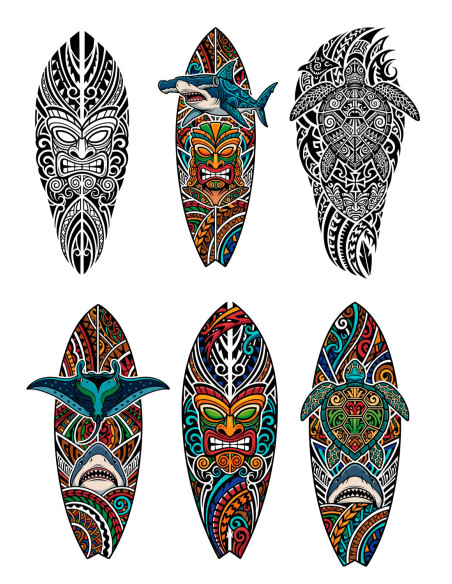 Tatuaggio temporaneo a tema Polinesia...