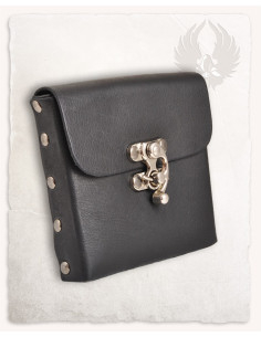 Borsa medievale in pelle modello Gero, colore nero