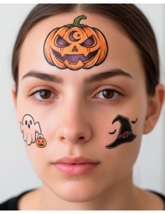 Tatuaggio temporaneo a tema Halloween a colori 2