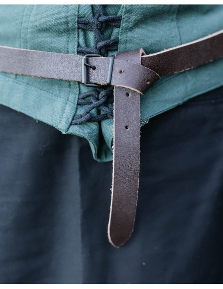 Cintura medieval sottile in pelle...