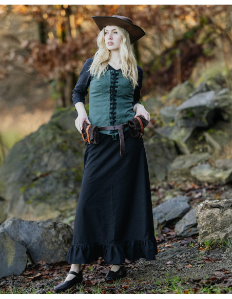 Cintura medieval sottile in pelle...