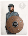 Scudo vichingo rotondo per LARP modello Rorrik, colore legno