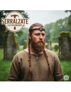 Tiara Celta tempesta in pelle nera 2