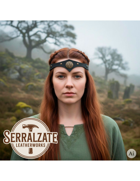 Tiara Celta tempesta in pelle nera